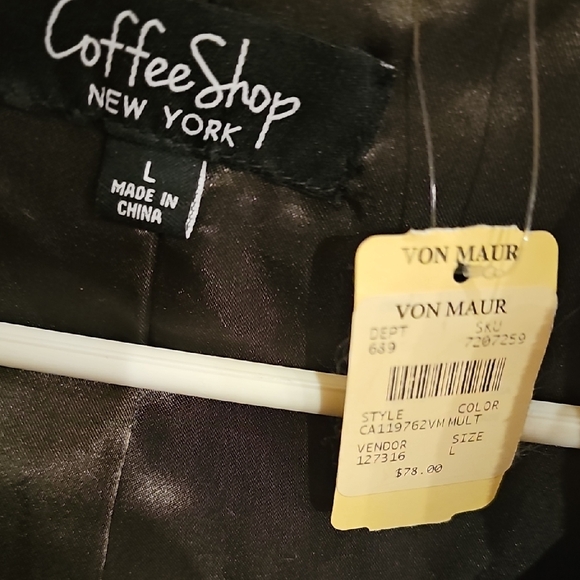 Womens CoffeeShop Leopard Print Faux Fur Jacket - Brown and Cream Large NWT - Picture 2 of 9